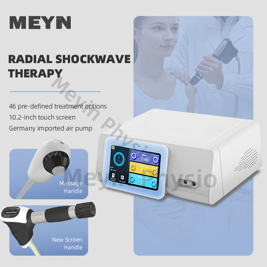 Dual-Handle Shockwave Therapy Machine | Shockwave & Massage Handles | Versatile Medical Device-MY3000-B